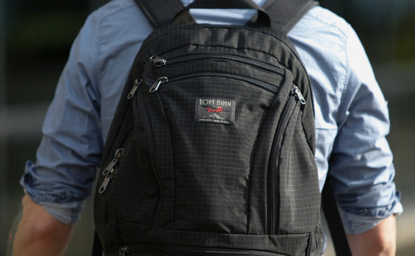 A close shot of a person carrying the Synapse 25.